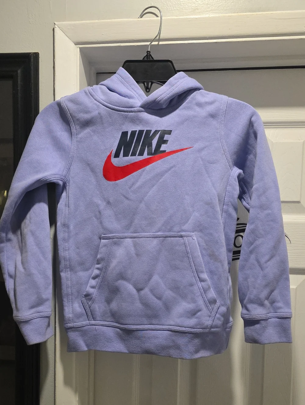 Nike Lavender Kids Hoodie with Red Swoosh